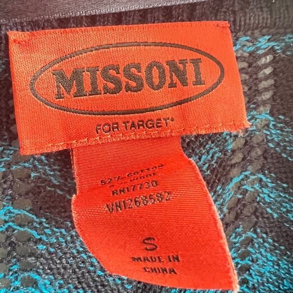 Missoni for Target Blue Zigzag Knit Cardigan Size - Picture 3 of 5